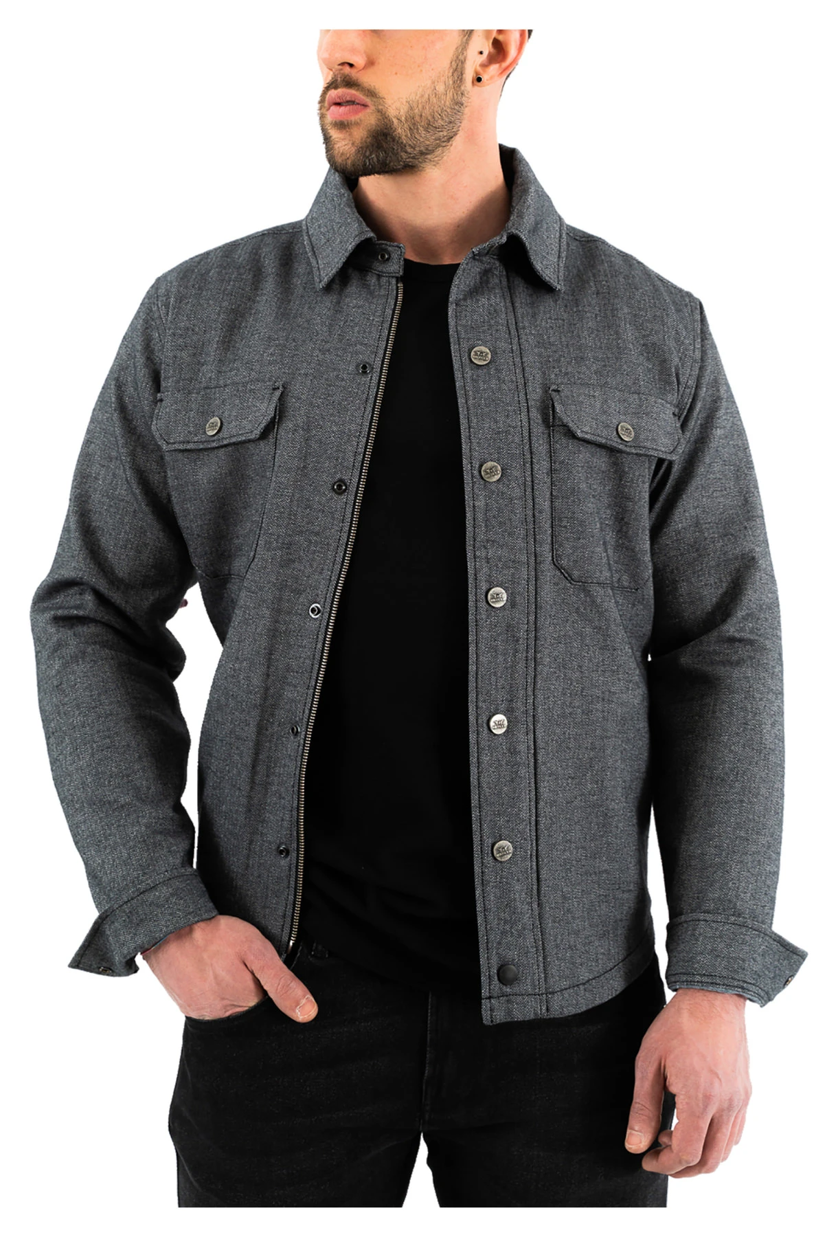 ROKKER BOSTON RIDER SHIRT GREY - Image 6