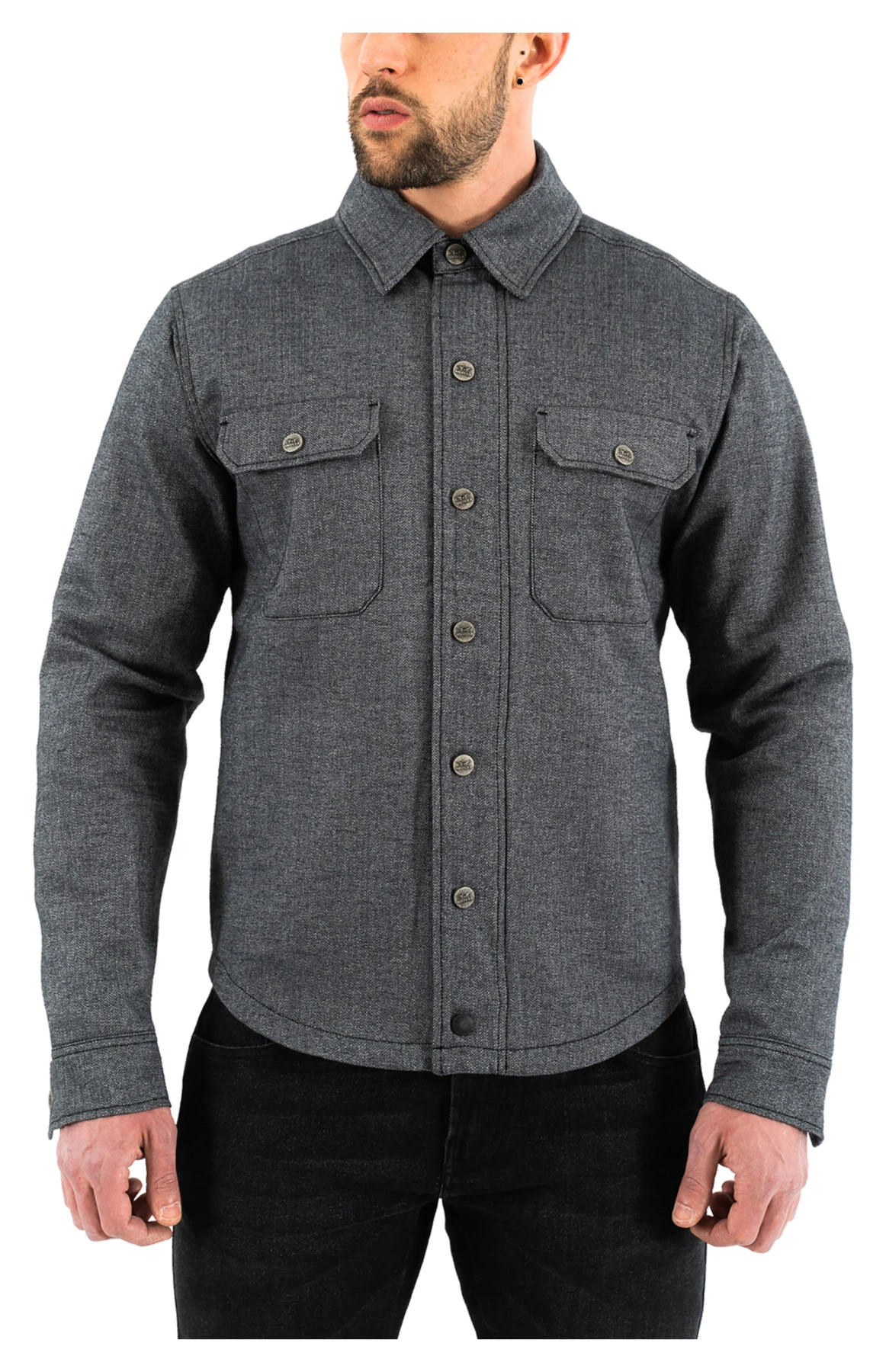 ROKKER BOSTON RIDER SHIRT GREY
