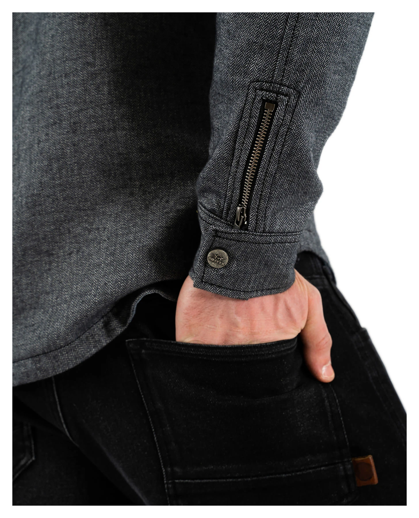 ROKKER BOSTON RIDER SHIRT GREY - Image 4